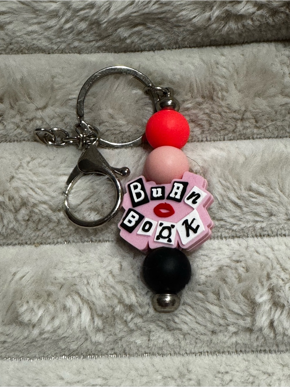 Burn Book Beaded Keychain